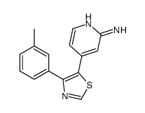 4-[4-(3-methylphenyl)-1,3-thiazol-5-yl]pyridin-2-amine Structure