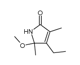 4-ethyl-5-methoxy-3,5-dimethyl-3-pyrrolin-2-one Structure