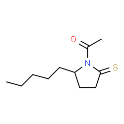 2-Pyrrolidinethione,1-acetyl-5-pentyl- (9CI) Structure