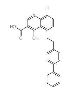 8-chloro-4-oxo-5-[2-(4-phenylphenyl)ethyl]-1H-quinoline-3-carboxylic acid Structure