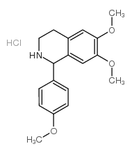 6,7-Dimethoxy-1-(4-methoxyphenyl)-1,2,3,4-tetrahydroisoquinoline hydrochloride结构式