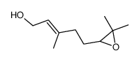 (E)-5-(3,3-dimethyloxiran-2-yl)-3-methylpent-2-en-1-ol结构式