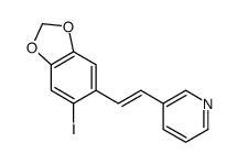 3-[2-(6-iodo-1,3-benzodioxol-5-yl)ethenyl]pyridine结构式