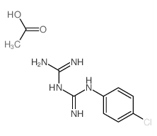 acetic acid; 2-[N-(4-chlorophenyl)carbamimidoyl]guanidine Structure