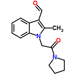 2-Methyl-1-[2-oxo-2-(1-pyrrolidinyl)ethyl]-1H-indole-3-carbaldehyde Structure