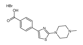 4-[2-(4-methylpiperazin-1-yl)-1,3-thiazol-4-yl]benzoic acid,hydrobromide Structure