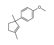 1-(1,3-dimethylcyclopent-2-en-1-yl)-4-methoxybenzene结构式