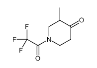 3-methyl-1-(2,2,2-trifluoroacetyl)piperidin-4-one结构式