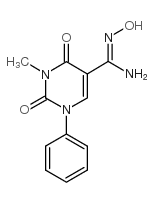 n'-hydroxy-3-methyl-2,4-dioxo-1-phenyl-1,2,3,4-tetrahydropyrimidine-5-carboximidamide Structure