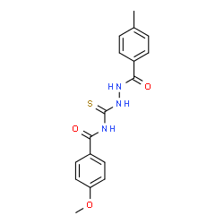 4-methoxy-N-{[2-(4-methylbenzoyl)hydrazino]carbonothioyl}benzamide结构式