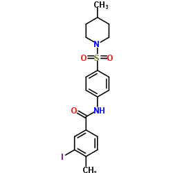 3-Iodo-4-methyl-N-{4-[(4-methyl-1-piperidinyl)sulfonyl]phenyl}benzamide结构式