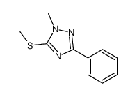 1-methyl-5-methylsulfanyl-3-phenyl-1,2,4-triazole结构式