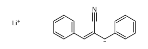 lithium,3-phenyl-2-(phenylmethyl)prop-2-enenitrile Structure