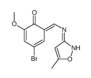 (6E)-4-bromo-2-methoxy-6-[[(5-methyl-1,2-oxazol-3-yl)amino]methylidene]cyclohexa-2,4-dien-1-one结构式