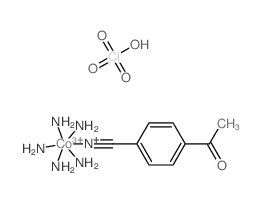 4-acetylbenzonitrile,azanide,cobalt(3+),perchloric acid Structure