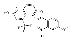 4-[(E)-2-[5-(4-methoxy-2-nitrophenyl)furan-2-yl]ethenyl]-6-(trifluoromethyl)-1H-pyrimidin-2-one结构式