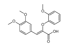 3-(3,4-dimethoxyphenyl)-2-(2-methoxyphenoxy)prop-2-enoic acid结构式