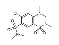 6-Chloro-3,4-dihydro-N,N,2,4-tetramethyl-2H-1,2,4-benzothiadiazine-7-sulfonamide 1,1-dioxide结构式