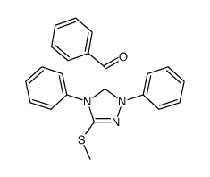 (5-methylsulfanyl-2,4-diphenyl-3,4-dihydro-2H-[1,2,4]triazol-3-yl)-phenyl-methanone结构式