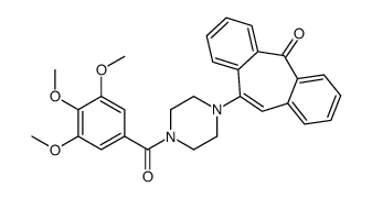 5-[4-(3,4,5-trimethoxybenzoyl)piperazin-1-yl]dibenzo[2,1-b:2',1'-f][7]annulen-11-one结构式