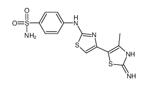 4-[[4-(2-amino-4-methyl-1,3-thiazol-5-yl)-1,3-thiazol-2-yl]amino]benzenesulfonamide结构式