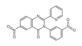 6-nitro-3-(3-nitrophenyl)-2-pyridin-2-ylquinazolin-4-one结构式