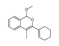 3-(cyclohexen-1-yl)-4-iodo-1-methoxy-1H-isochromene结构式