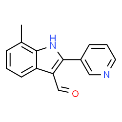 1H-Indole-3-carboxaldehyde,7-methyl-2-(3-pyridinyl)-(9CI) structure