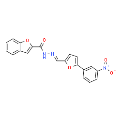 2-Benzofurancarboxylicacid,[[5-(3-nitrophenyl)-2-furanyl]methylene]hydrazide(9CI) Structure
