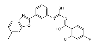 Benzamide, 2-chloro-4-fluoro-N-[[[3-(6-methyl-2-benzoxazolyl)phenyl]amino]thioxomethyl]- (9CI) Structure