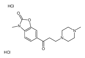 3-methyl-6-[3-(4-methylpiperazin-1-yl)propanoyl]-1,3-benzoxazol-2-one,dihydrochloride Structure