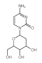 4-amino-1-[4,5-dihydroxy-6-(hydroxymethyl)oxan-2-yl]pyrimidin-2-one结构式