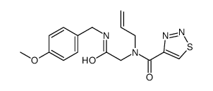 1,2,3-Thiadiazole-4-carboxamide,N-[2-[[(4-methoxyphenyl)methyl]amino]-2-oxoethyl]-N-2-propenyl-(9CI)结构式