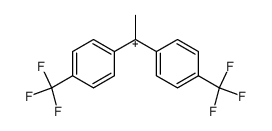 Methyl-bis-(p-triflulrmethylphenyl)-carbenium-Ion结构式