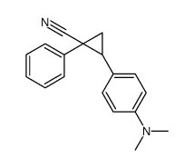 2-[p-(Dimethylamino)phenyl]-1-phenylcyclopropanecarbonitrile结构式