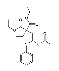 diethyl 2-(2-acetyloxy-2-phenylsulfanylethyl)-2-ethylpropanedioate Structure