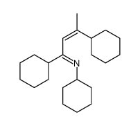 N,1,3-tricyclohexylbut-2-en-1-imine Structure