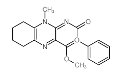 2-Quinoxalinecarboxylicacid, 3,4,5,6,7,8-hexahydro-4-methyl-3-[[(phenylamino)carbonyl]imino]-, methylester Structure
