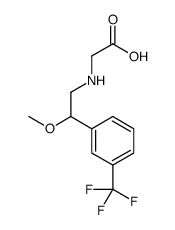 2-(β-Methoxy-m-trifluoromethylphenethylamino)acetic acid结构式