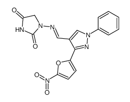 1-[3-(5-nitro-furan-2-yl)-1-phenyl-1H-pyrazol-4-ylmethyleneamino]-imidazolidine-2,4-dione Structure