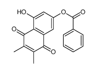 (4-hydroxy-6,7-dimethyl-5,8-dioxonaphthalen-2-yl) benzoate Structure