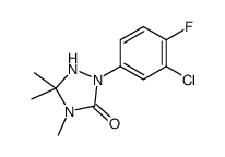 2-(3-chloro-4-fluorophenyl)-4,5,5-trimethyl-1,2,4-triazolidin-3-one结构式