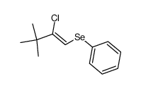 Z-2-Chlor-3,3-dimethyl-1-phenylseleno-1-buten Structure