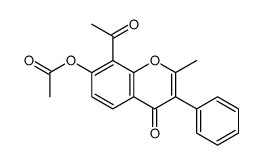 (8-acetyl-2-methyl-4-oxo-3-phenylchromen-7-yl) acetate Structure