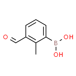 3-Formyl-2-methylphenylboronic acid结构式