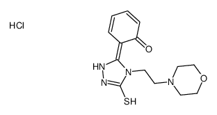 (6E)-6-[4-(2-morpholin-4-ylethyl)-5-sulfanylidene-1,2,4-triazolidin-3-ylidene]cyclohexa-2,4-dien-1-one,hydrochloride Structure