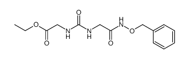 [3-(Benzyloxycarbamoyl-methyl)-ureido]-acetic acid ethyl ester Structure