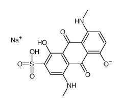sodium 9,10-dihydro-1,5-dihydroxy-4,8-bis(methylamino)-9,10-dioxoanthracene-2-sulphonate picture