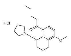 1-(4-methoxy-8-pyrrolidin-1-yl-5,6,7,8-tetrahydronaphthalen-1-yl)pentan-1-one,hydrochloride结构式