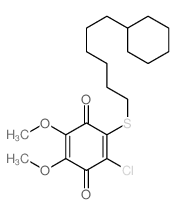 2,5-Cyclohexadiene-1,4-dione,2-chloro-3-[(6-cyclohexylhexyl)thio]-5,6-dimethoxy-结构式